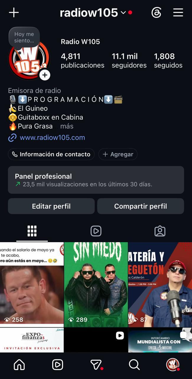 Radio W105 - Instagram