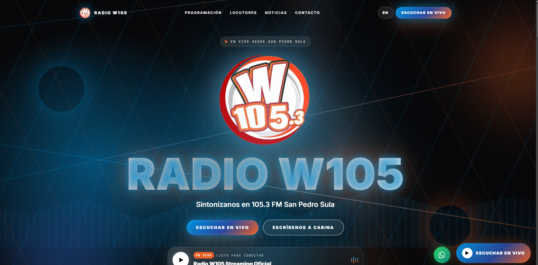 Radio W105 - Página web